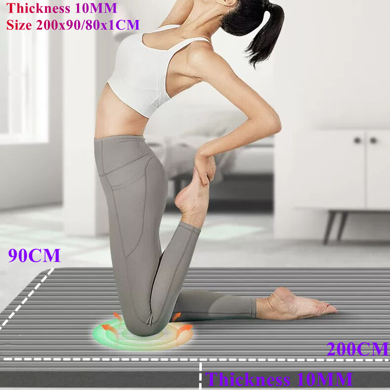 Pilates Yoga For Beginners - 2000 x 900 mm dicke Yoga-Anti-Rutsch-Matte,