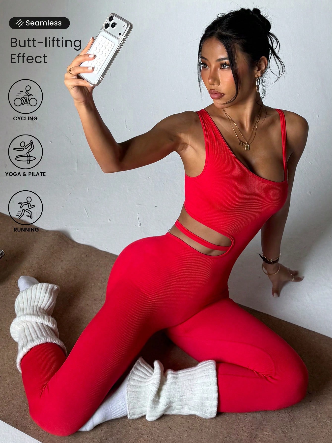 Pilates Yoga Leggings - Schönes Rückendesign, sexy einteilige Yoga-Leggings, geeignet