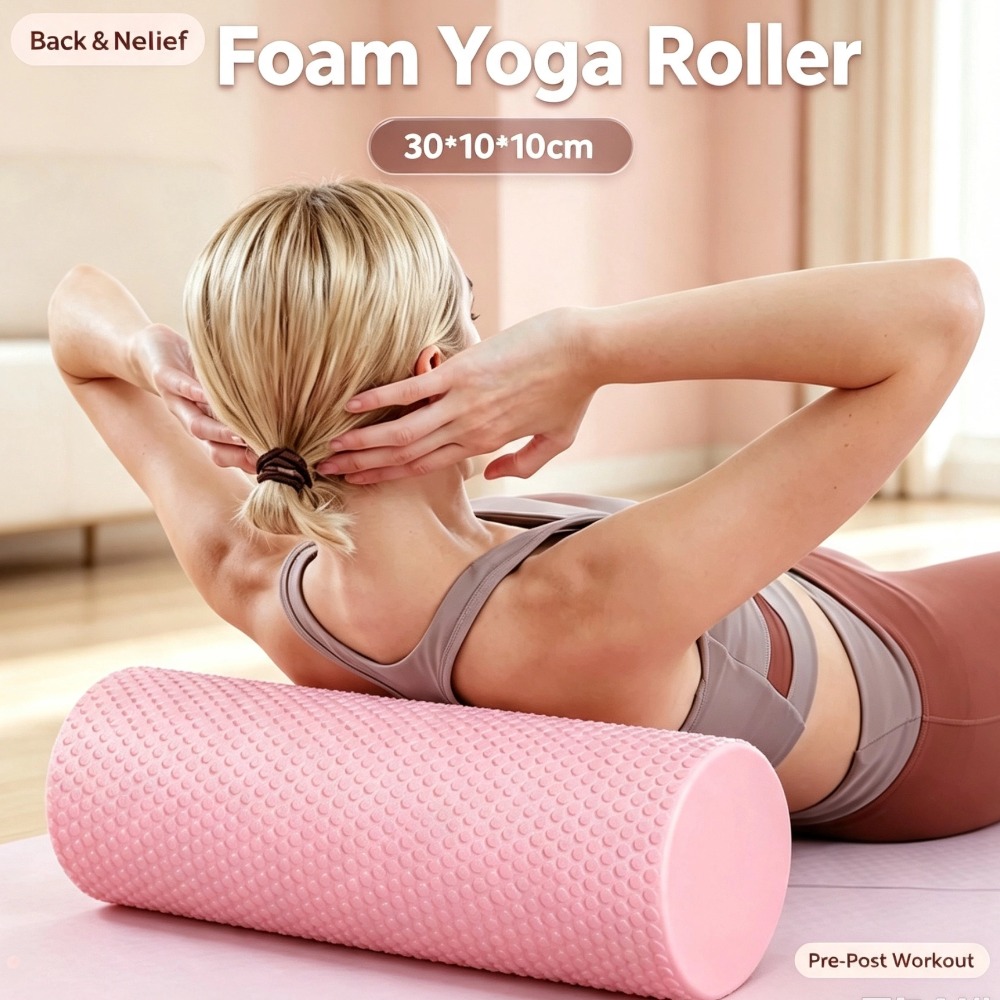 Pilates Yoga Wheel - EVA-Schaumstoff Yoga-Rolle 30cm Tragbarer Pilates-Fitness-Zylinder für