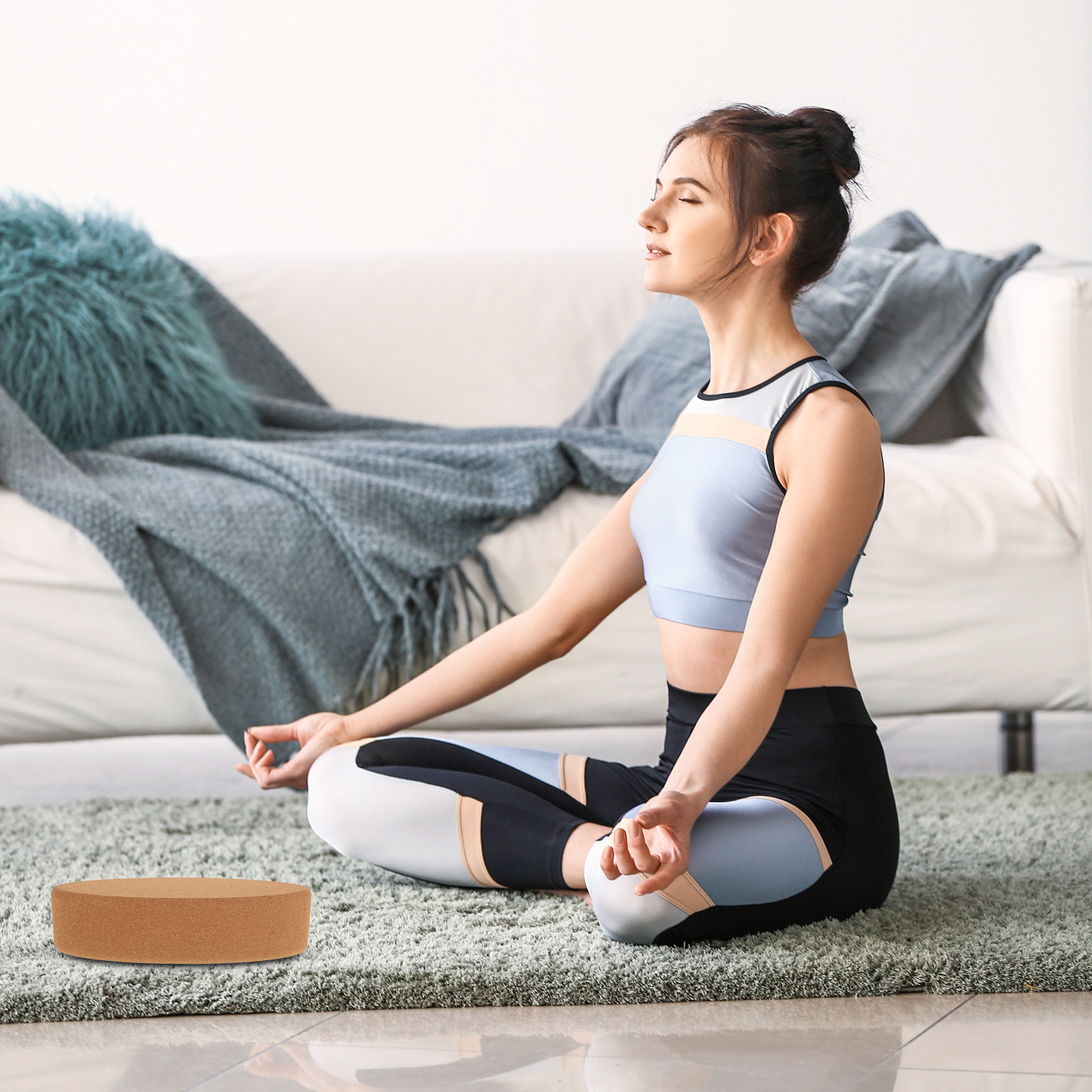 Yoga Block Cork - Ovaler Kork-Yoga-Block aus Nachhaltigem Material mit