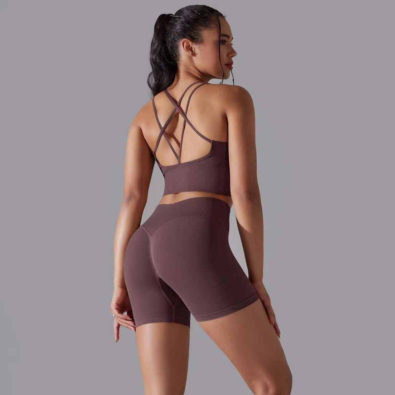 Pilates Yoga Leggings - Sexy Yoga-Sets für Damen, nahtloser Sportanzug,