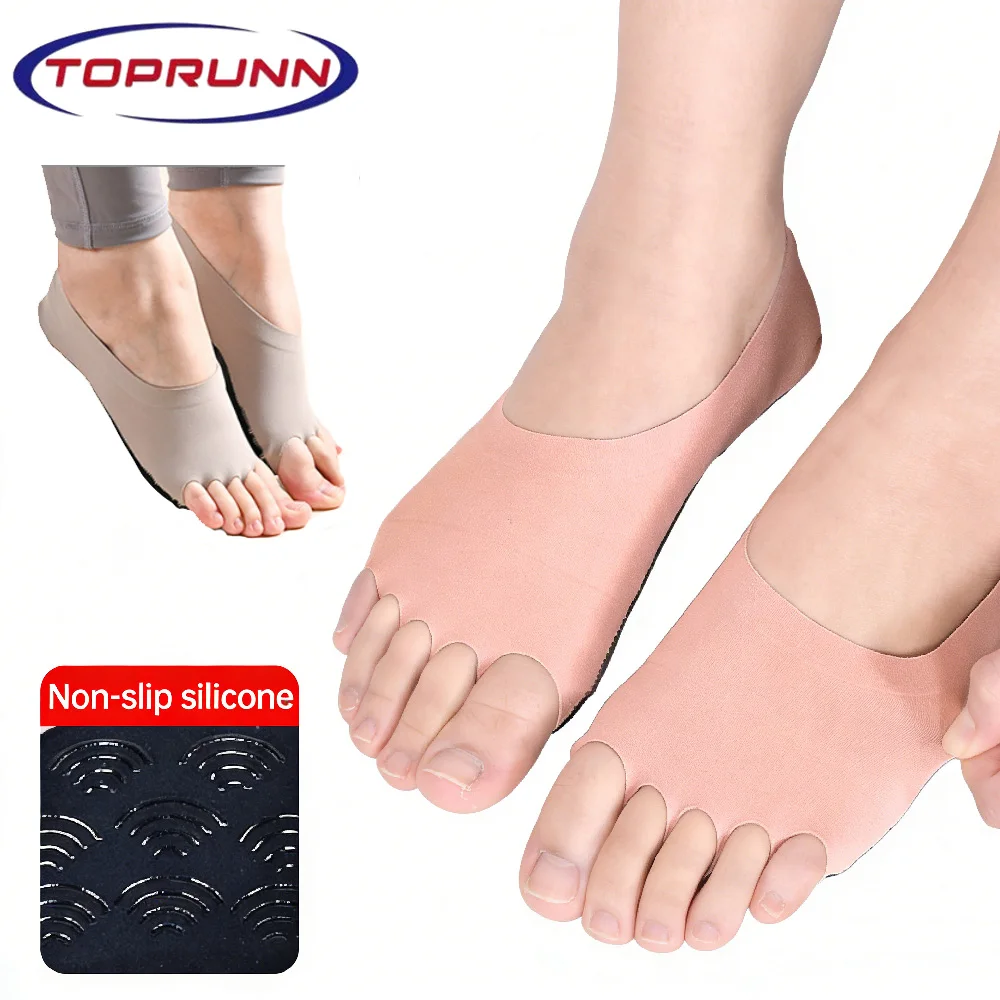 Pilates Yoga Grip Socks - 1 Paar zehenfreie Yoga-Socken für Damen,