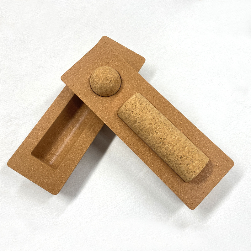 Yoga Block Cork - Kork-Balance-Board-Set: Yoga-Balance-Trainer, Massage-Säule, Halbkreisförmige Kork-Säule