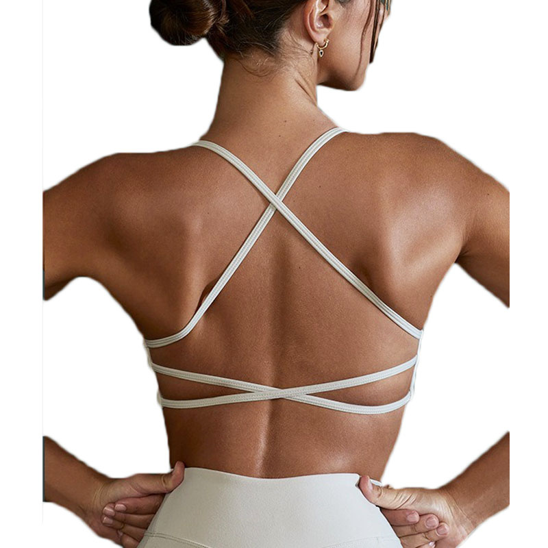 Pilates Yoga And Gym - Aiithuug Yoga-BH mit überkreuztem Rücken, sexy