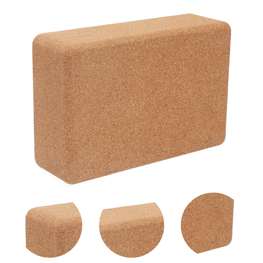 Yoga Block Cork - 1 Stück Kork-Yoga-Block, Yoga-Pilates-Fitness-Brick, rutschfester Yoga-Brick