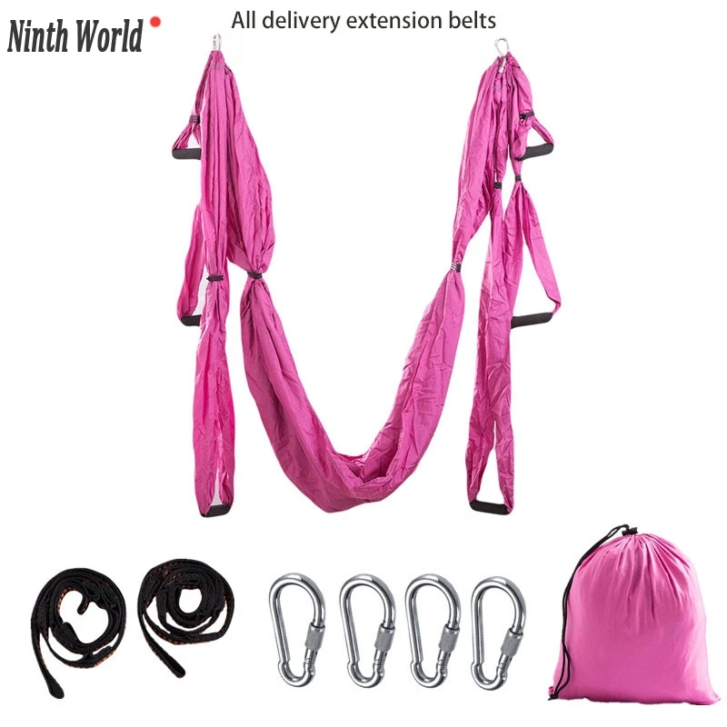 Pilates Yoga Aerial - Aerial Yoga Hängematte, Anti-Schwerkraft, Komplettset, 6