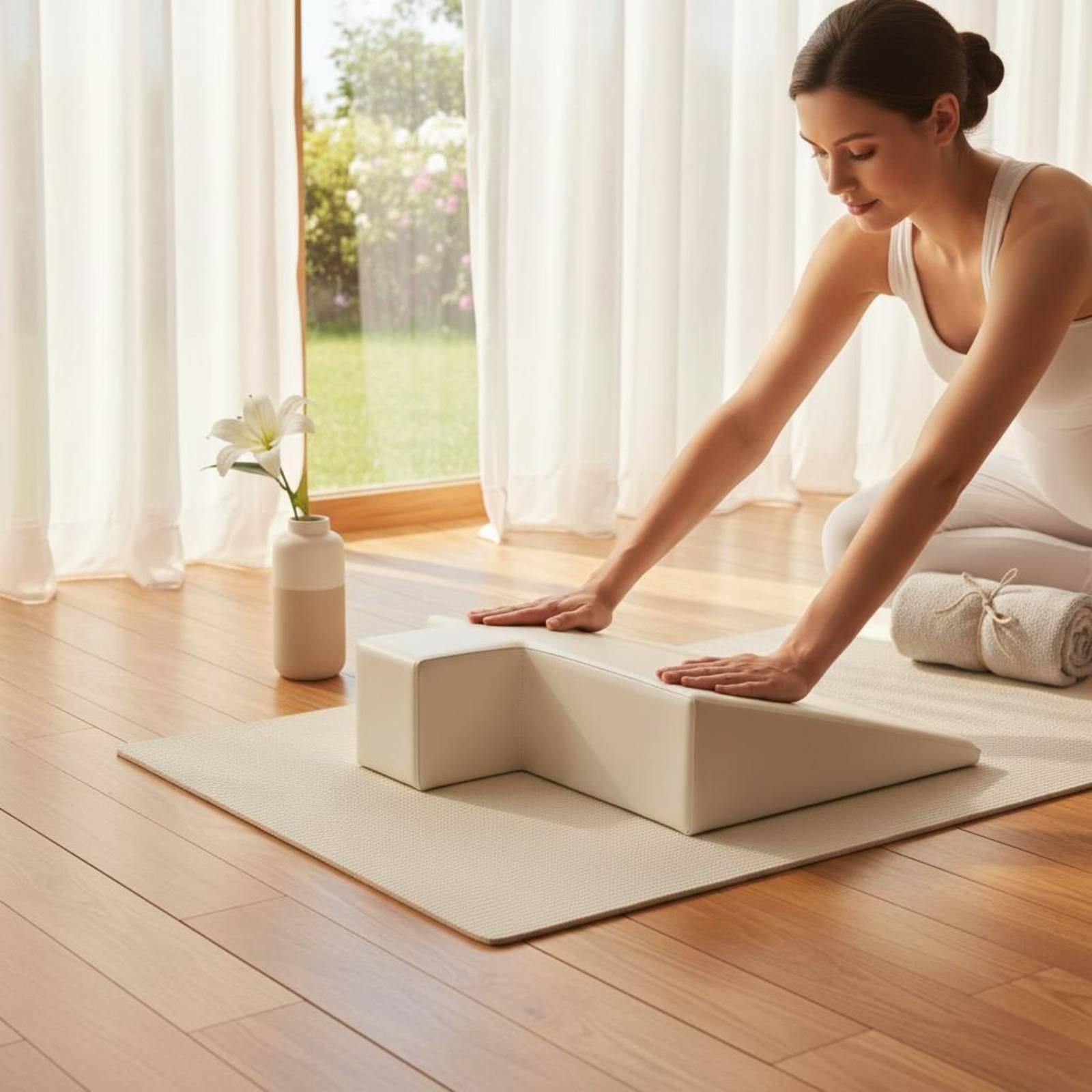 Pilates & Yoga Studio Alineacion - Schwangerschafts-Stützkissen aus Dichtschaumstoff, Übungskissen, Fitness-Pilates-Zubehör für