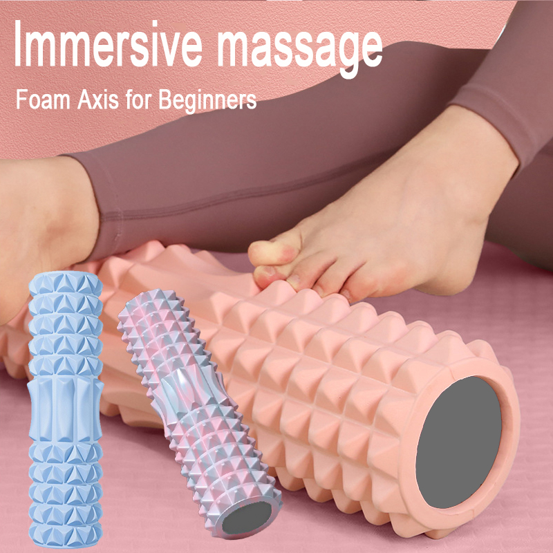 Pilates Yoga Wheel - Solide Schaumstoff-Achsen-Yoga-Rolle für Post-Massage-Anwendungen, EVA-Rolle zur