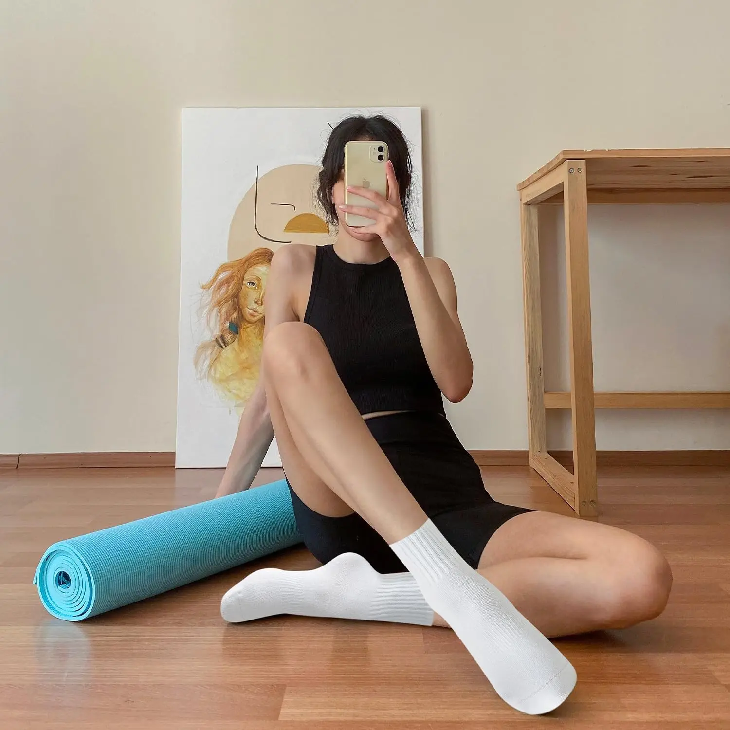 4 Paar Damen-Yoga-Socken, einf – Pilates & Yoga Studio Alineacion Bewertung und Preis